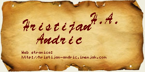 Hristijan Andrić vizit kartica